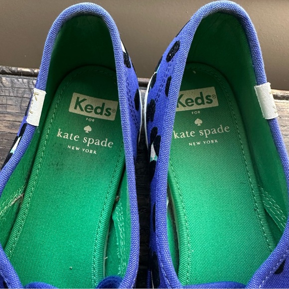 Kate Spade x Keds • Leopard Pointer Sneakers in Emperor Blue - Picture 2 of 10